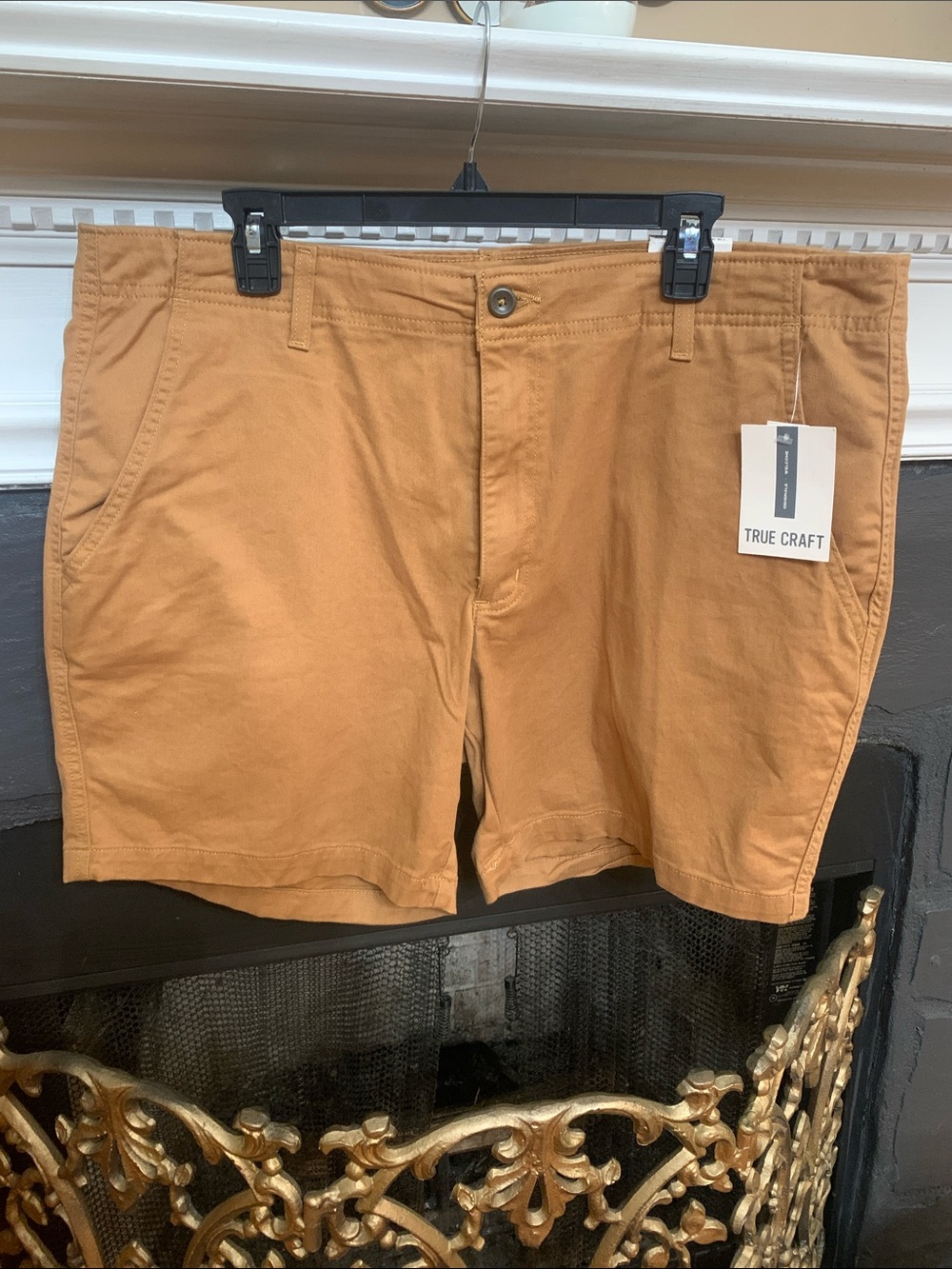 True Craft Men's Caramel/Tan Casual Cotton Shorts